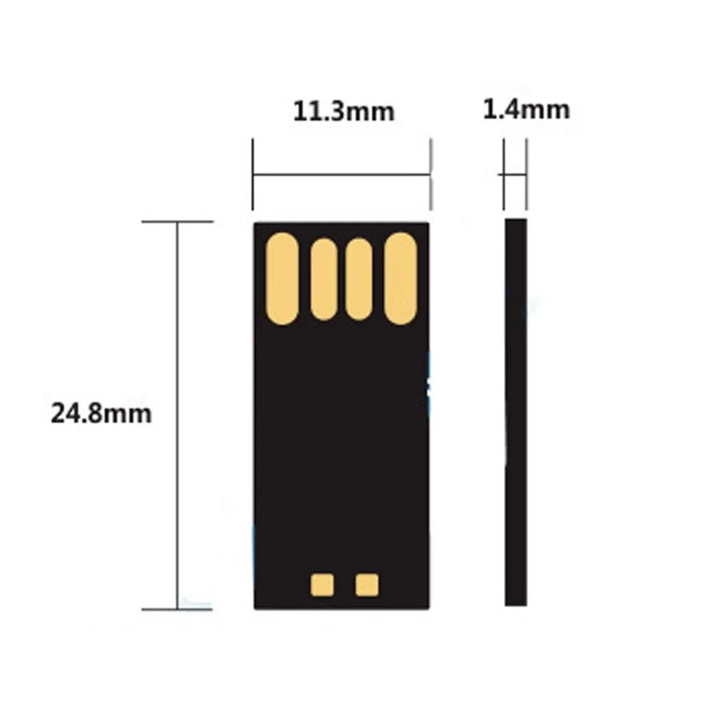 Semi-Finished USB Flash Drive 2GB 4GB 8GB Black Colloidal Chip Long Board UDP Chip