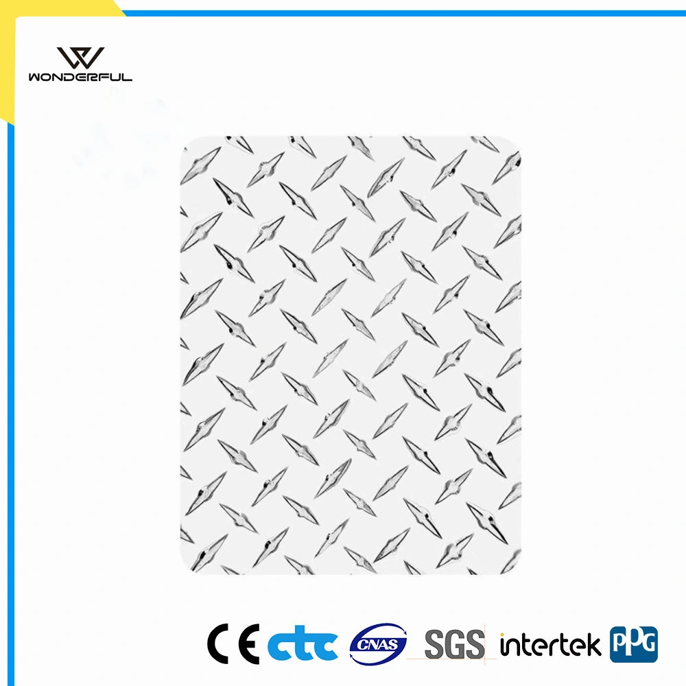 Anti-Slip Heat Insulation Anodized Stucco Embossed Hammer Stone Aluminum Checkered Chequered Sheet for Container