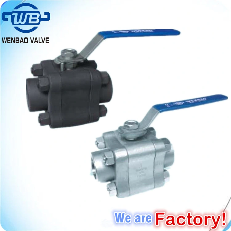 2PC High Pressure Forging Floating Ball Valve with Manual Handle