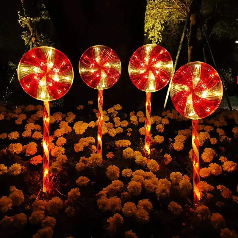 Cuatro en uno de masa solar Solar lámpara montada en Navidad dulces dulces de la luz de Patio decorativos Bar las luces de Navidad