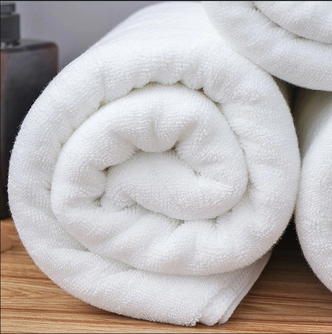 Adult White Towel Cotton Increased Thickening Strong Water Absorption Bibulous Soft Hotel Bath Towel Beauty Salon Towel