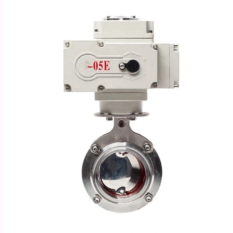 Electric Quick Installation Sanitary Grade 304 Stainless Steel Butterfly Valve D981X-16q