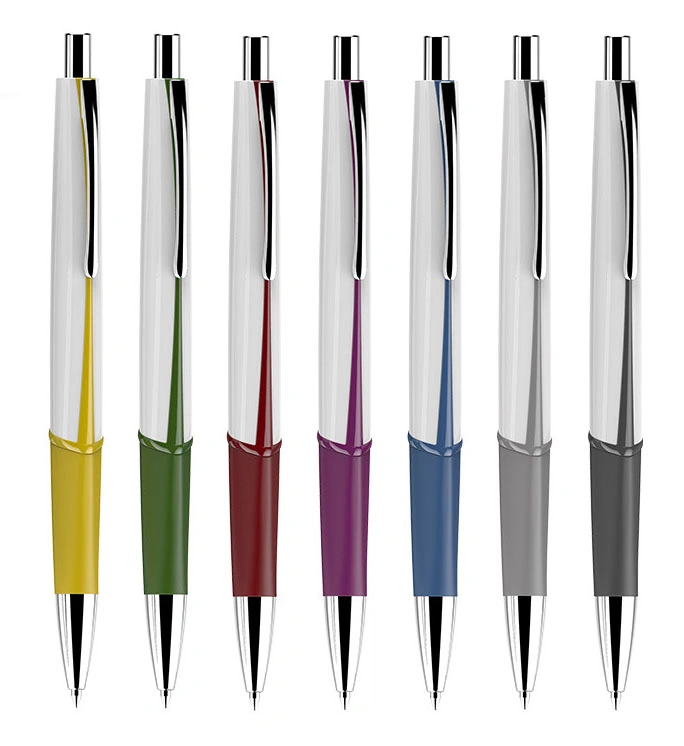 Stylo à bille coloré en plastique Cliquez sur stylo à bille avec logo personnalisé pour Office