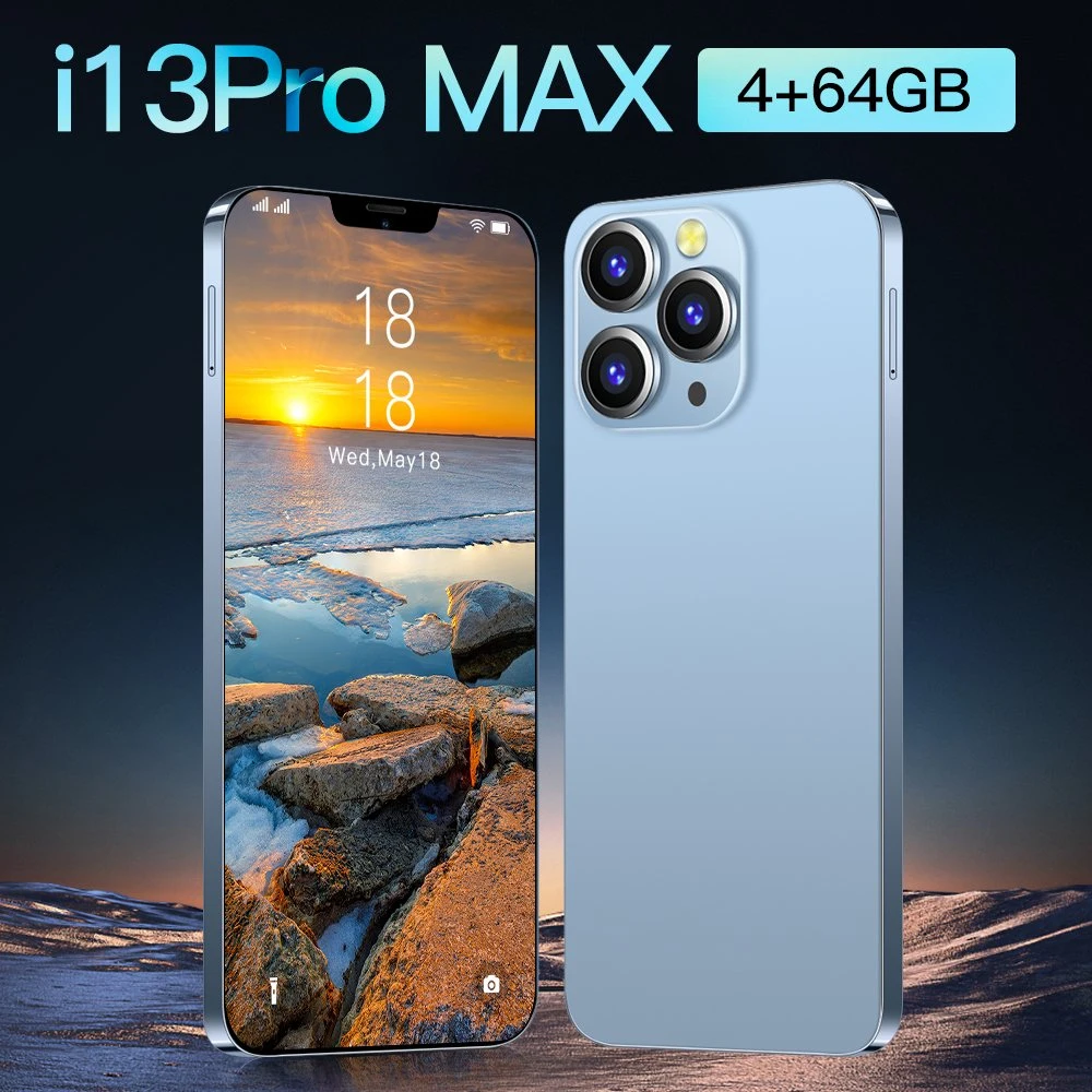 I13 PRO Max 6800mAh Battery 64GB 128GB Smart Phone 6.7 Inch Full Screen Face Unlock Mobile Phone