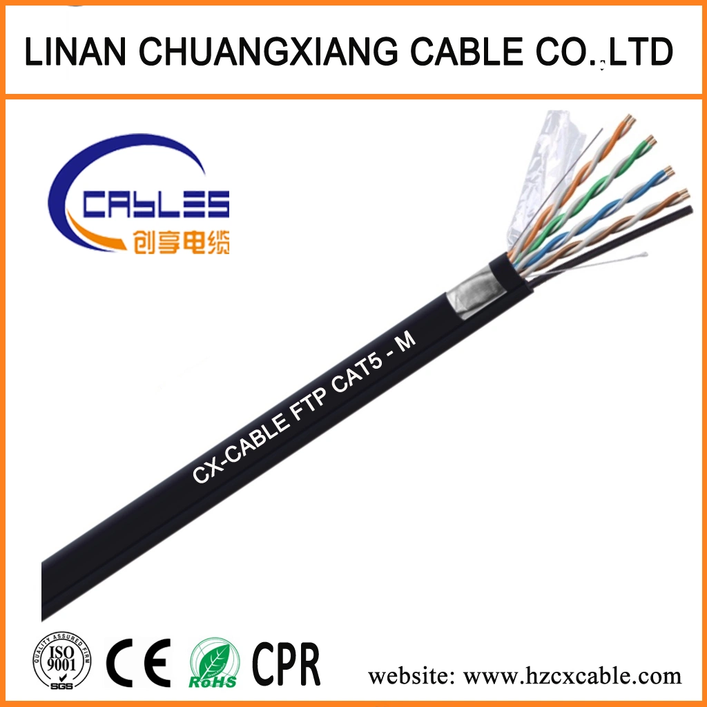 LAN Cable Outdoor FTP/SFTP Cat5e Cable Network Cable Communication Cable Ethernet Cable CPR Approved Copper Wire