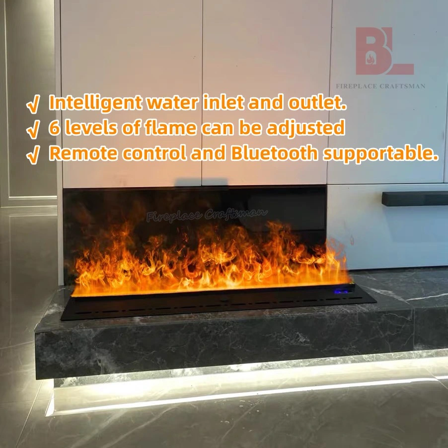 Indoor Smart Inserts Dekorative Classic Flame Electric 3D Wasserdampf Wasser Feuer Einsatz LED Dampf Kamin