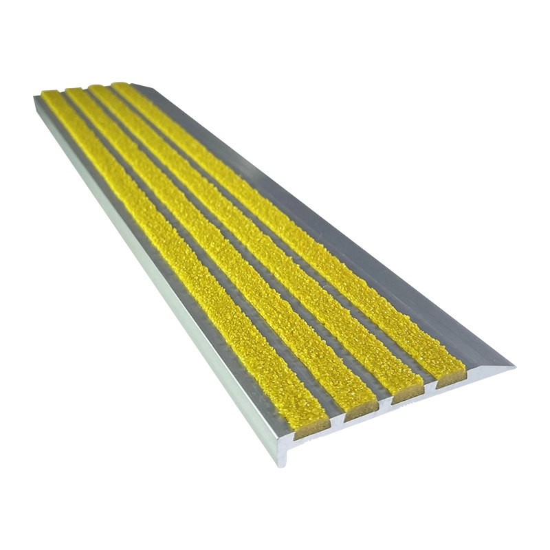 Silicon Carbide Strips Infill Non Slip Aluminum Stair Tread Safety Stair Nosing Profile