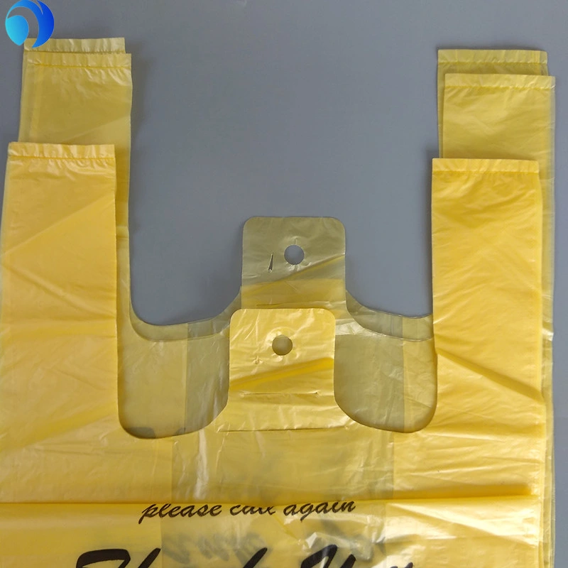 Custom Printing HDPE Corn Starch PLA Pbat T-Shirt Plastic Shopping Vest Carrier Bag