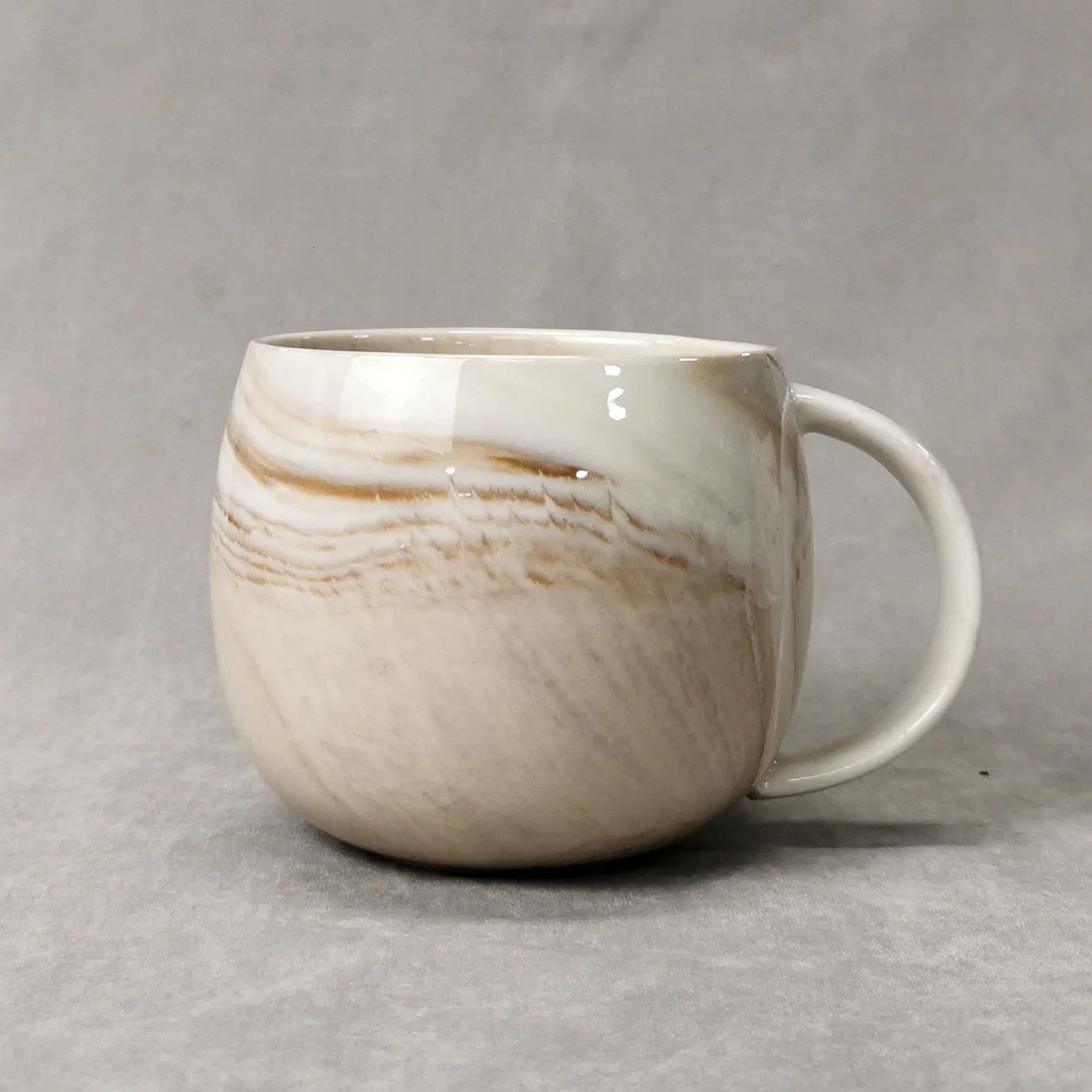 Manufacturer Bulk New Design Marble Clay Look Tea Cup Mug Set Ceramic Beer Milk Porcelain Marble Coffee From China