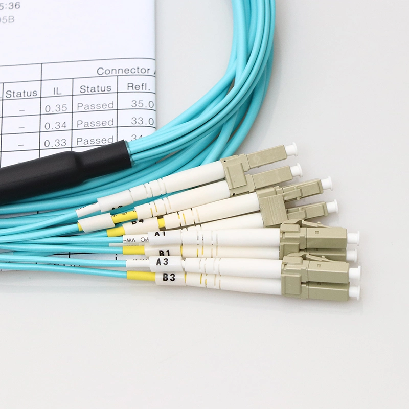 MPO (F) -LC Om4 8f 8core MPO Fiber Optic Jumper