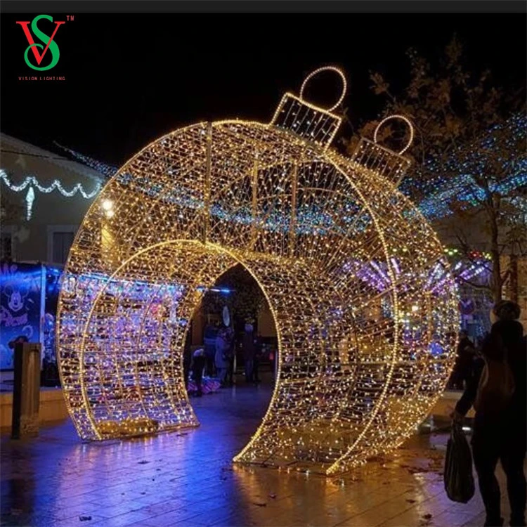 Personalisiert 3D Giant Outdoor Ball Motiv Lichter 400 * 500 große Weihnachten Dekorationsleuchten