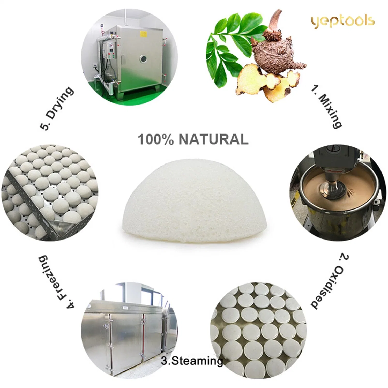 Biodegradable Konjac Sponge Half Ball Shape Good Selling Black Bamboo Charcoal