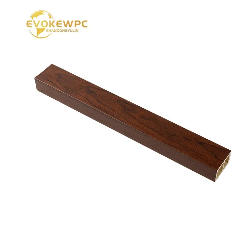 WPC древесины и Композитный пластик квадратные трубы по лесоматериалам для внутренней декоративной полой деревянных реек