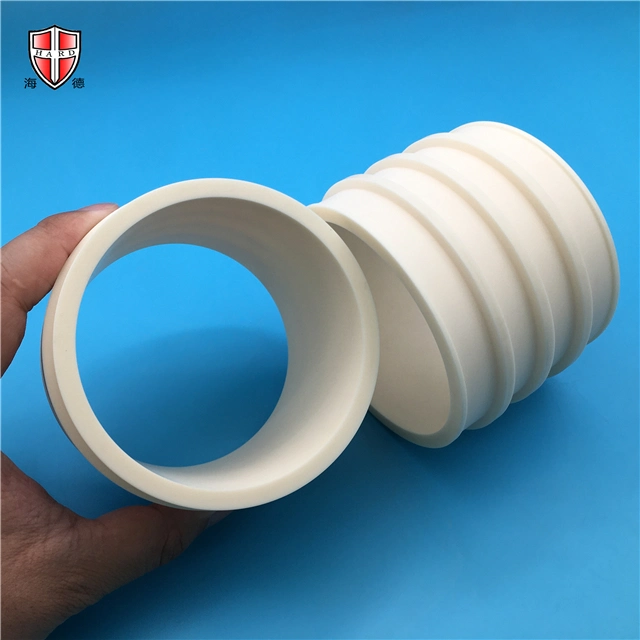 Factory Customized 99% 99.5% Al2O3 Alumina Ceramic Threaded Pipe