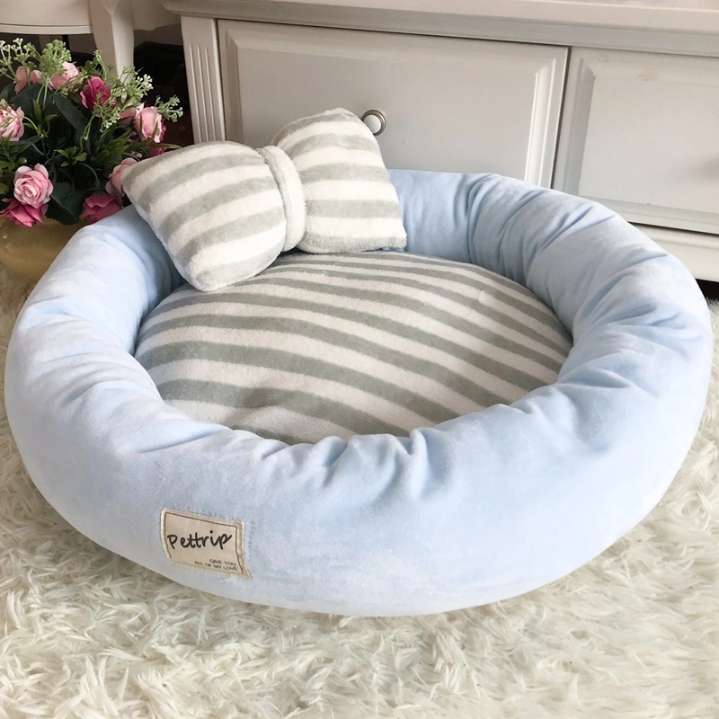 Calming Dog Bed Cat Bed Faux Fur Comfortable Plush Pet Bed Self-Warming Cuddler for Large Medium Small Dogs and Cats