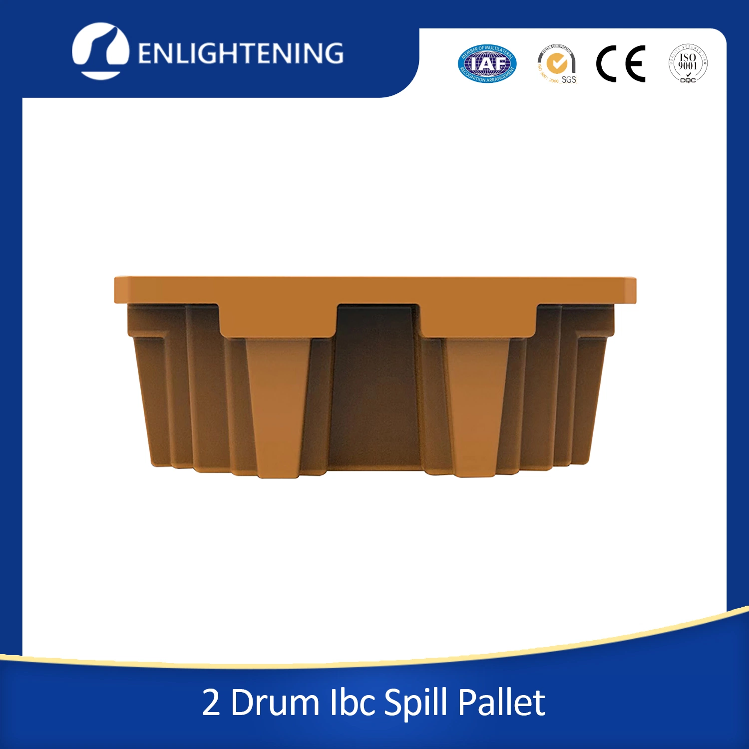 2 Drum Plastic Bunded Spill Pallet Modular PE Spill Pallet Logistics and Transportation