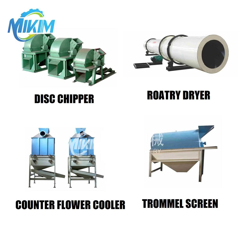 Big Capacity Wood Branch Crushing Wheat Straw Pellet Machine Fuel Charcoal Briquette Sawdust Cooler Pellets Drying Packing Machinery Production Line