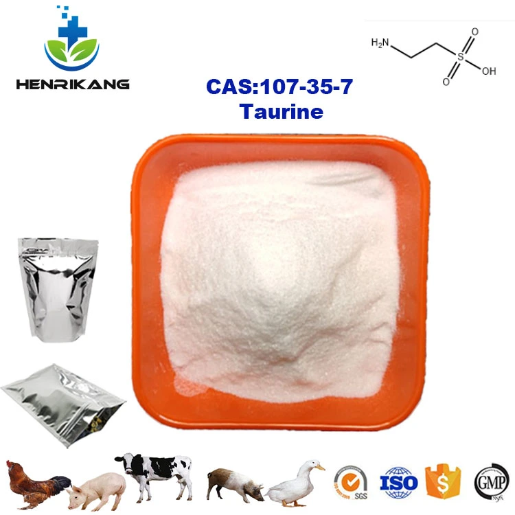 Nährstoffverbesserer Taurin Pulver CAS 107-35-7 Taurin für Futtermittel verwendet Additivmaterial