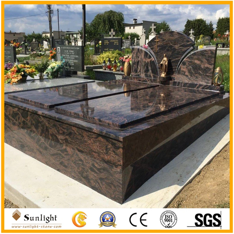 Customized India Aurora Granite Monuments/Headstone/Tombstone for European Style