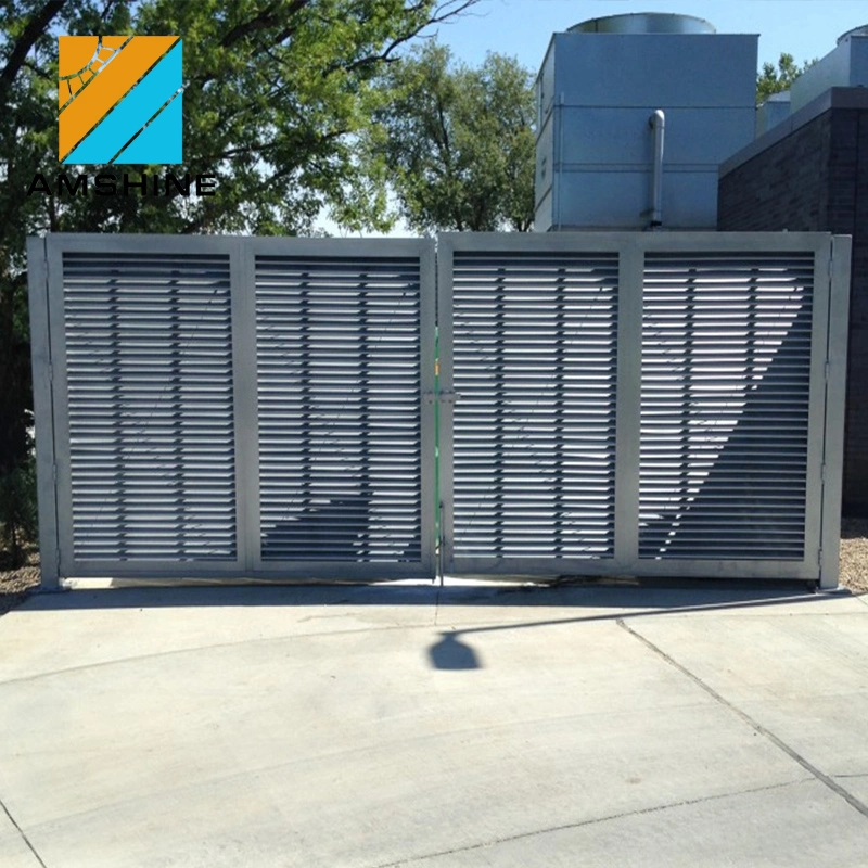 Modern Outdoor Garden Metal Aluminium Lowes Privacy Panels Louver Slats Fence Gate