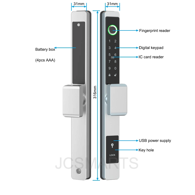 Household Keyless Security Electronic Digital Combination Fingerprint Lock Waterproof