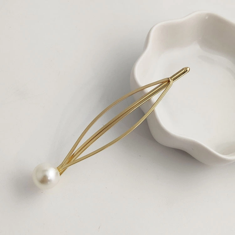 Dainty Pearl Geometric Hairpin Hair Clip Clamps Accessories