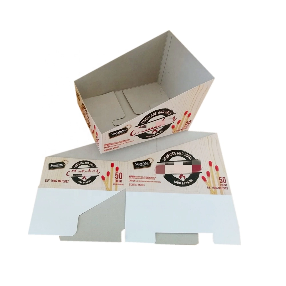 Promotional Pop Shelf Ready Packaging Tear Away Folding PDQ Counter Template Paper Cardboard Display Box