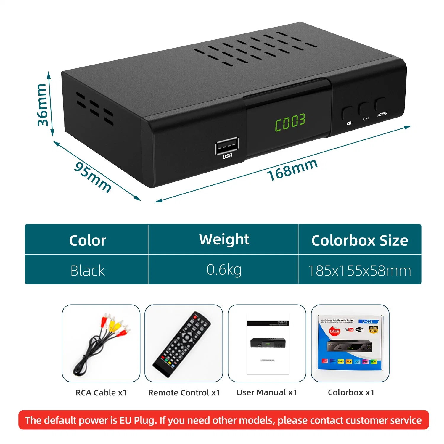 Factory Price Free Digital TV Box 1080P DVB Indonesia Evinix DVB-T2 Youtube IPTV Set Top Box