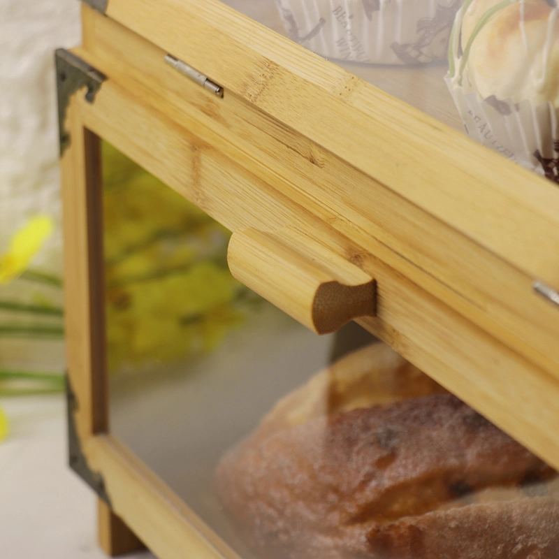 Bamboo Bread Box Store Bread Cake