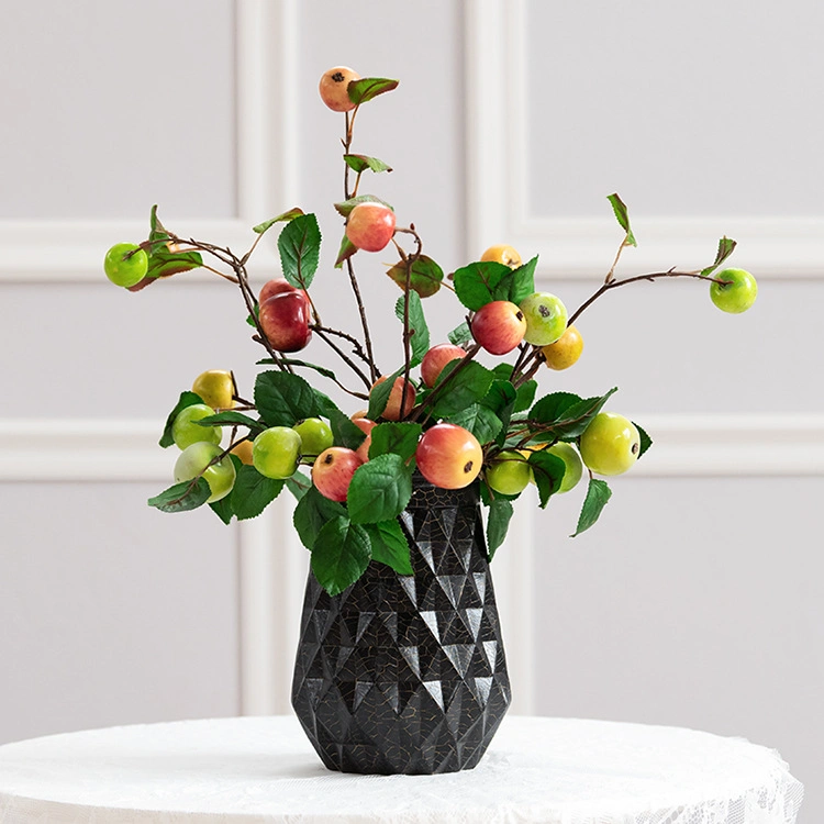 Home Decor Fruit Branch High Simulation Apple Fruit Branches with Leaves