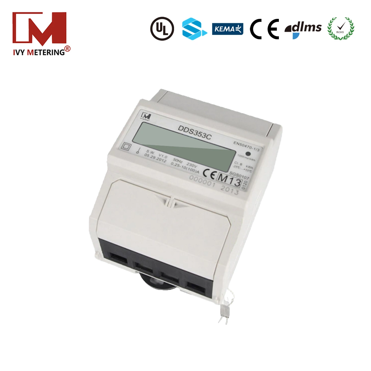 CE FCC Modbus AC Single Phase AMP Power Frequency Electrical Power Meter