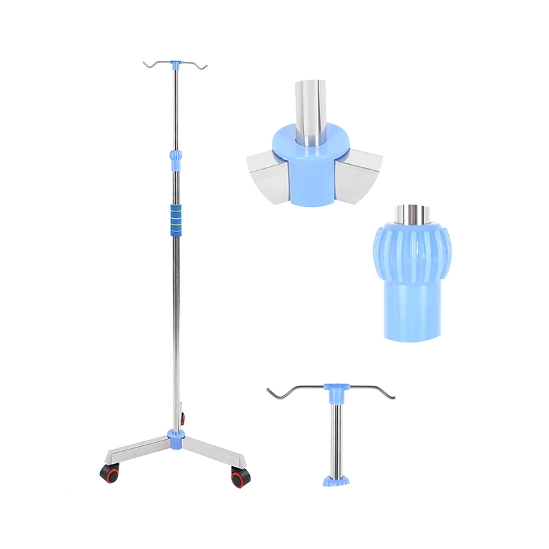 Factory Price Infusion Hook Drip Hospital Medical Equipment Height Adjustable Stand Hospital IV Pole