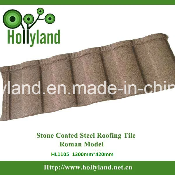 Natural Stone Chips Coated Metal Roof Tile (Roman type)