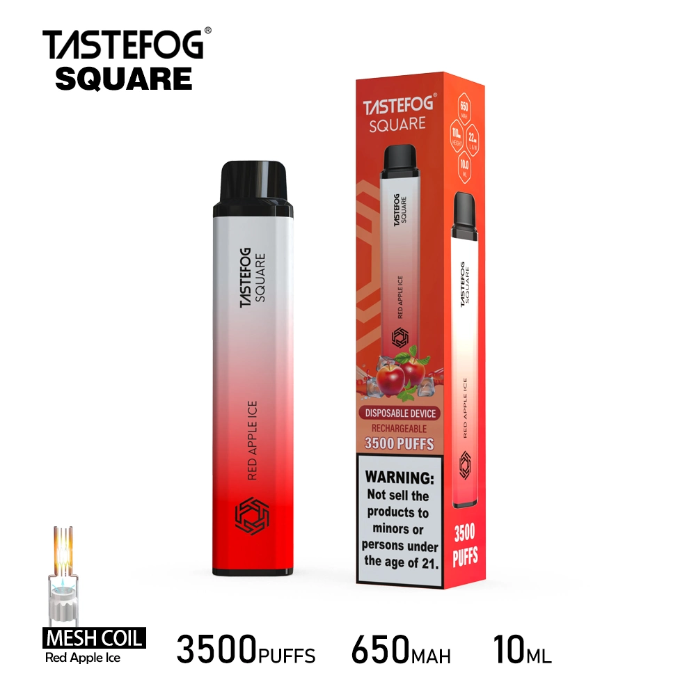 Fábrica al por mayor desechable E Cigarette Tastefog Square recargable VAPE 3500 Soplos