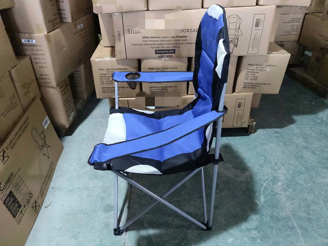 High Back Outdoor Padded Folding Beach Fishing Chair Camping Chair