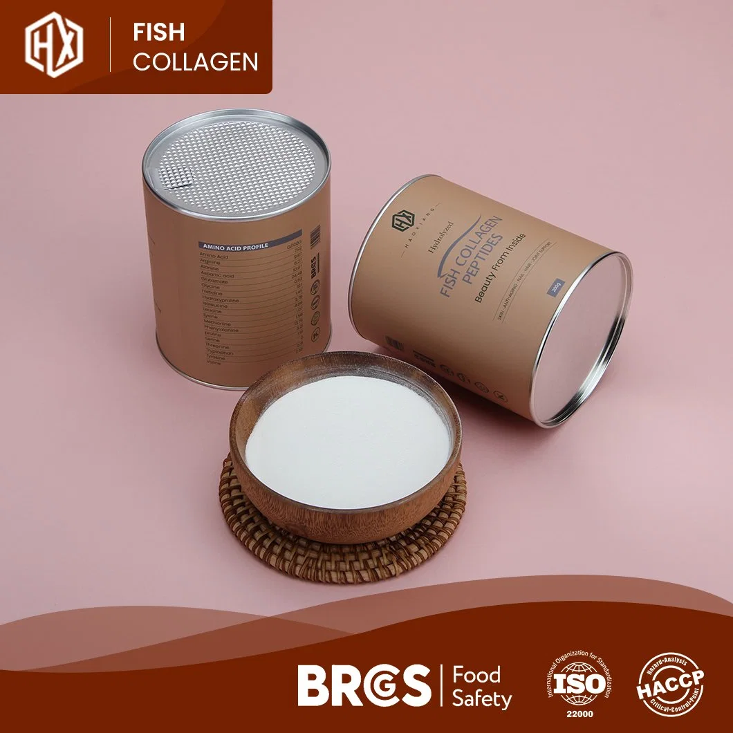 Haoxiang Fresh de alta calidad hidrolizada de la Tilapia marina escalas Collagen proteína polvo Barra de energía Blanco o Pale Amarillo aspecto Tilapia escalas colágeno