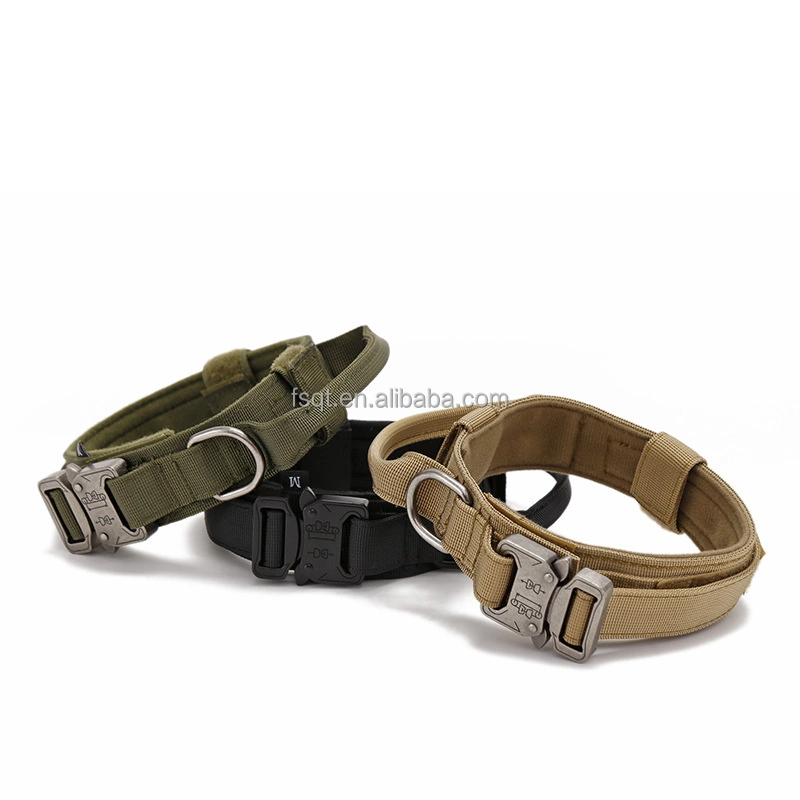 Heavy Duty Custom Designer Adjustable Luxury Fancy Fashion Tactical Dog Collar y conjunto Leash