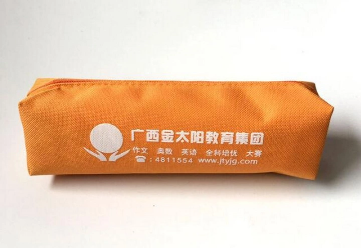 Promotional Customized Logo Printed Travel Makeup Pouch Pen Pencil Bag