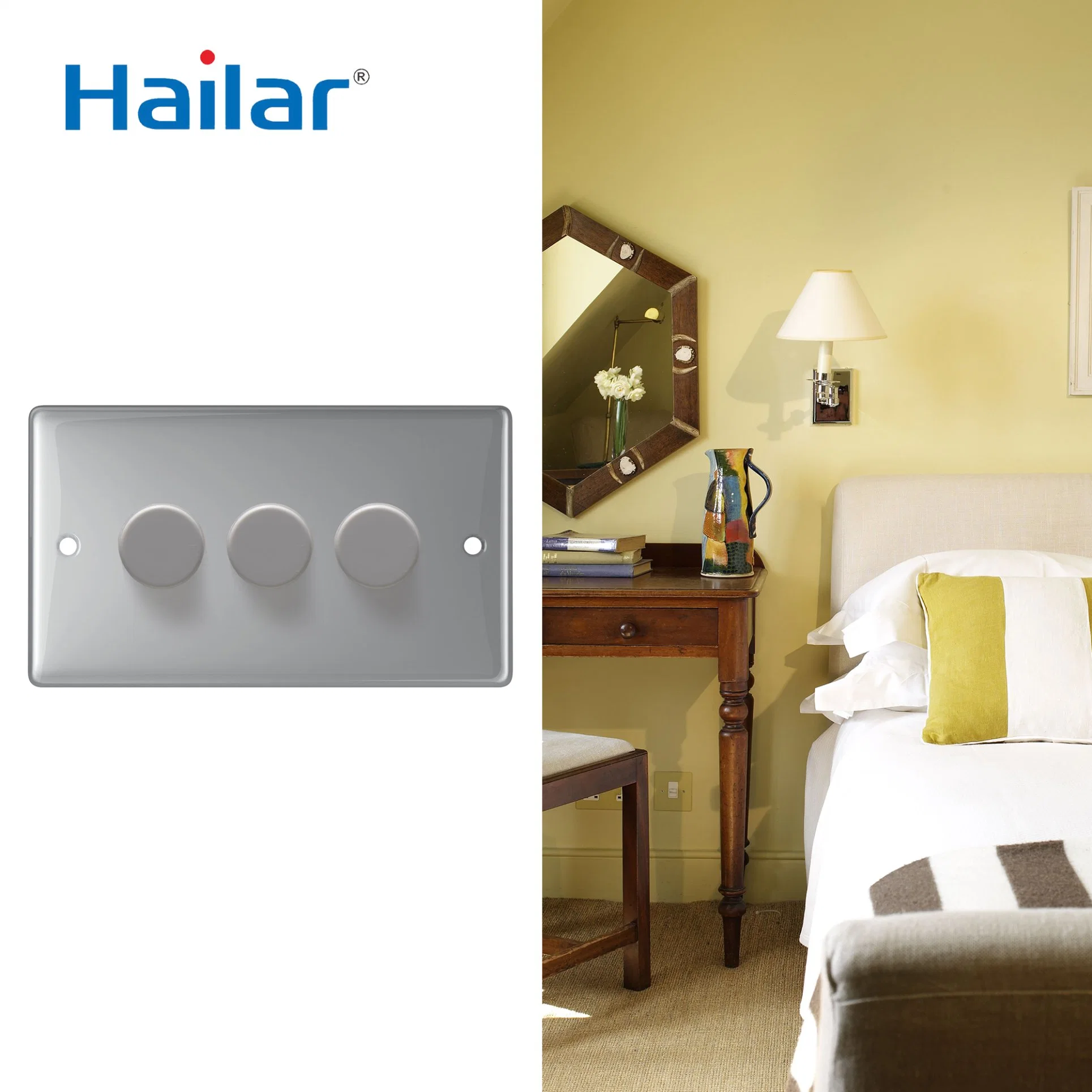 Hailar Professional Electrical 3 Gang Dimmer Electric Controller 500W