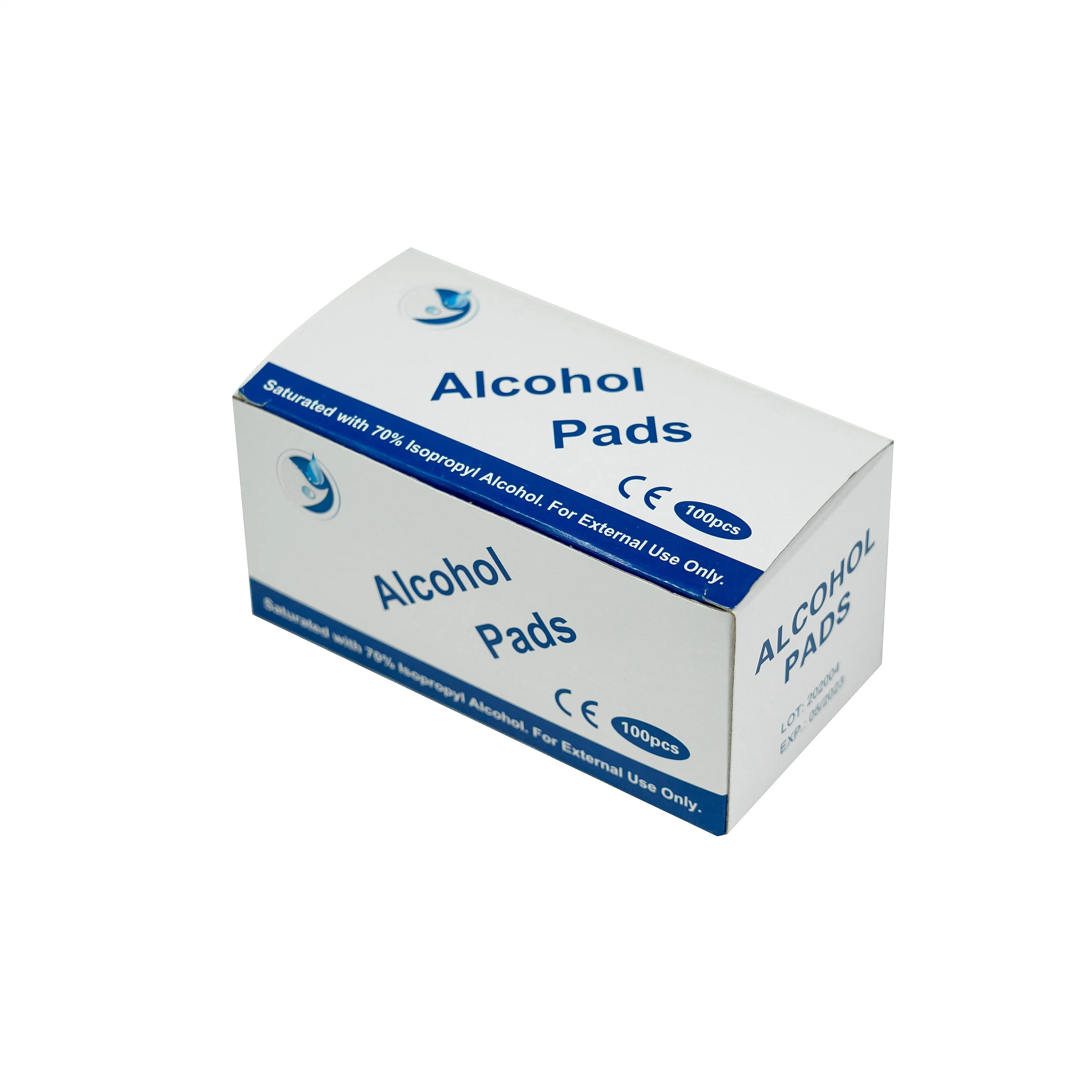 Medical jetables nontissés isopropylique à 70 % tampons alcoolisés tampons d'alcool