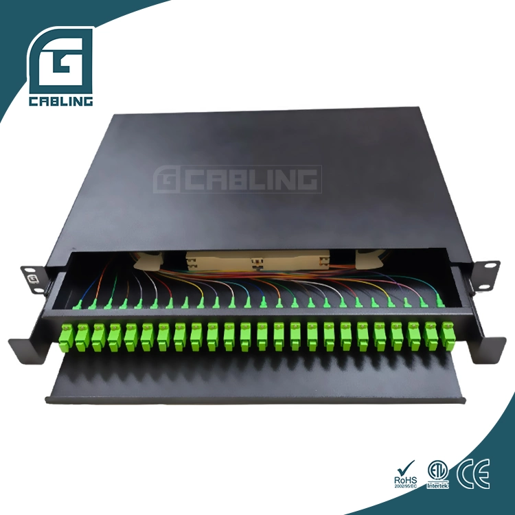 GCabling Hochwertiges Rack Mount Chassis für Glasfaserschrank 1* 32 SPS-Splitter mit SC APC-Steckverbinder