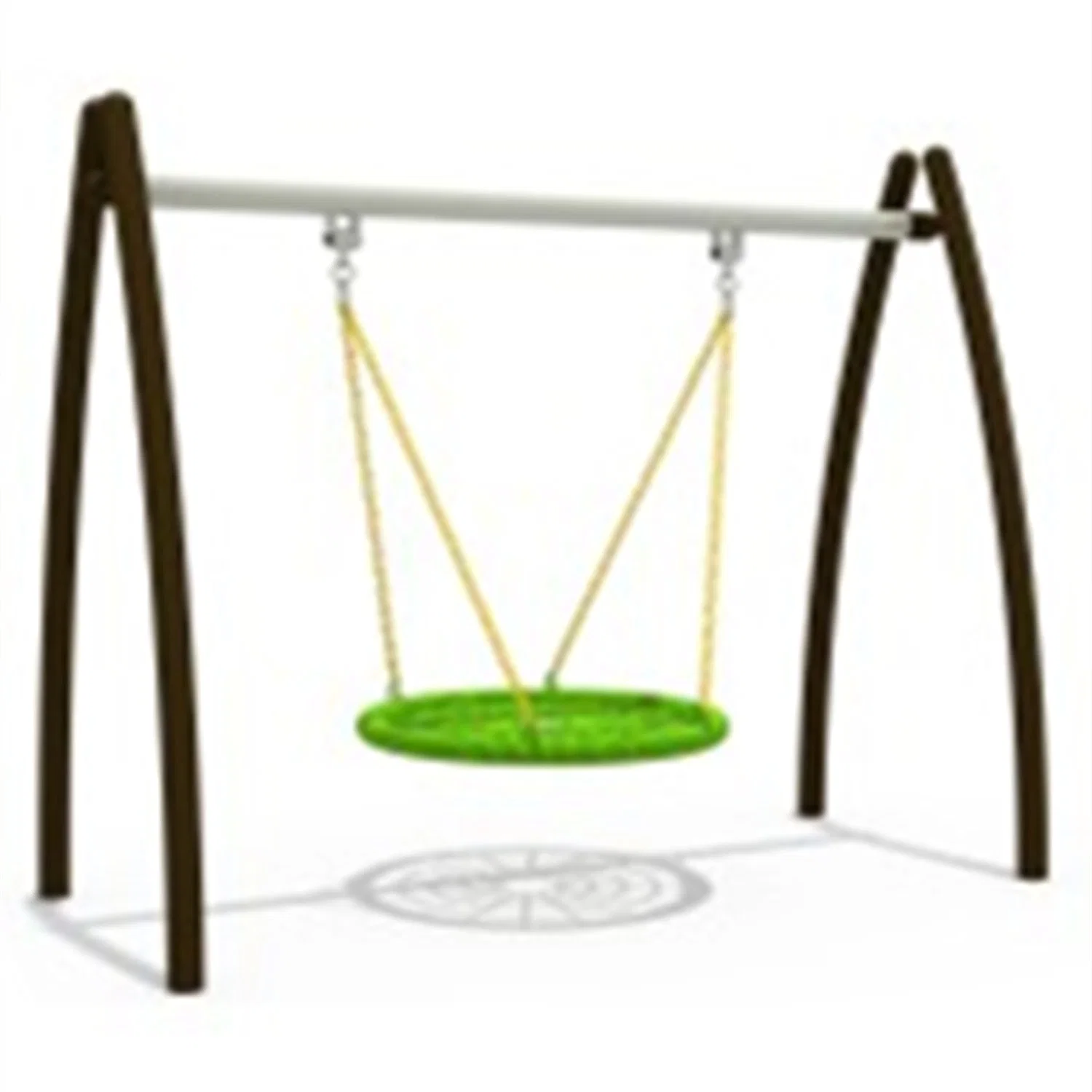 Outdoor Kids Amusement Park Equipment Double Chair Swing Set