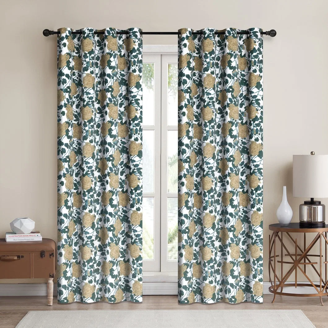 Impresión decorativa Francia Cortina cortinas de terciopelo listo cortina cortinas de cristal