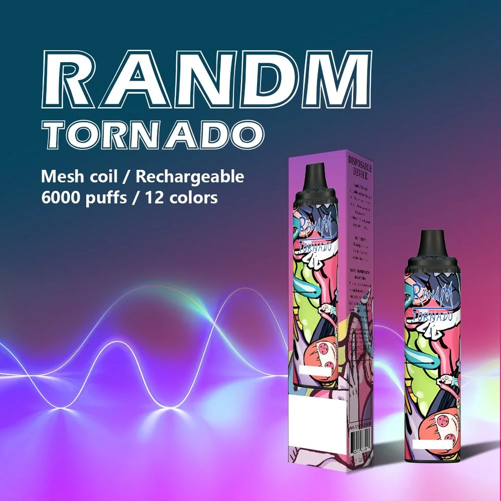 Nuevo estilo E-cigarrillo desechable Vecee proveedor mayorista de Vaporizador Vape Pen Tornado 6000 inhalaciones E-cigarrillo