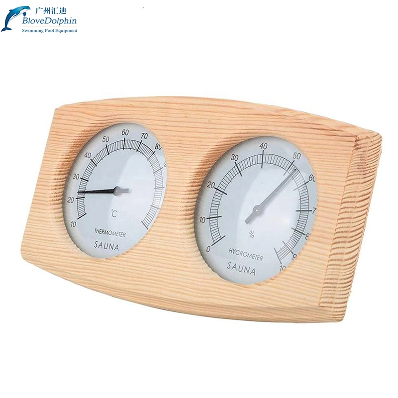 Sauna Thermohygrometer Wooden Mechanical Thermohygrometer Sauna Room Accessories