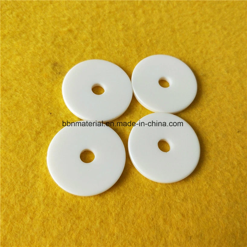 Laser Cutting 99 Alumina Disc Wear Resistant Al2O3 Ceramic Substrate Aluminum Oxide Plate with Hole