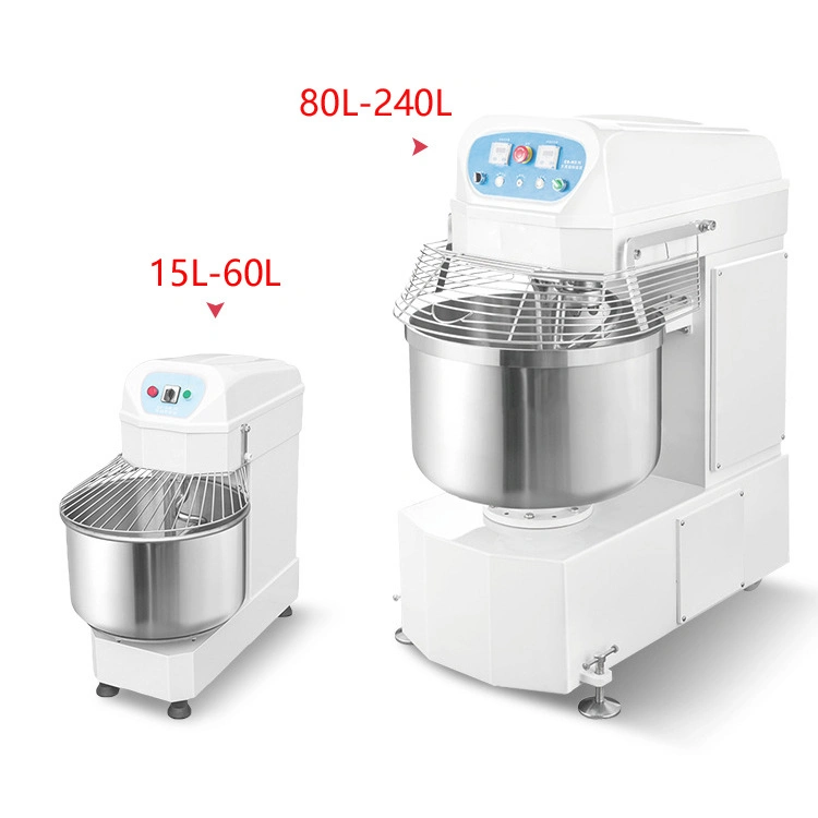 Cocina eléctrica de acero inoxidable máquina amasadora de masa Doble velocidad Mezclador de masa en espiral comercial