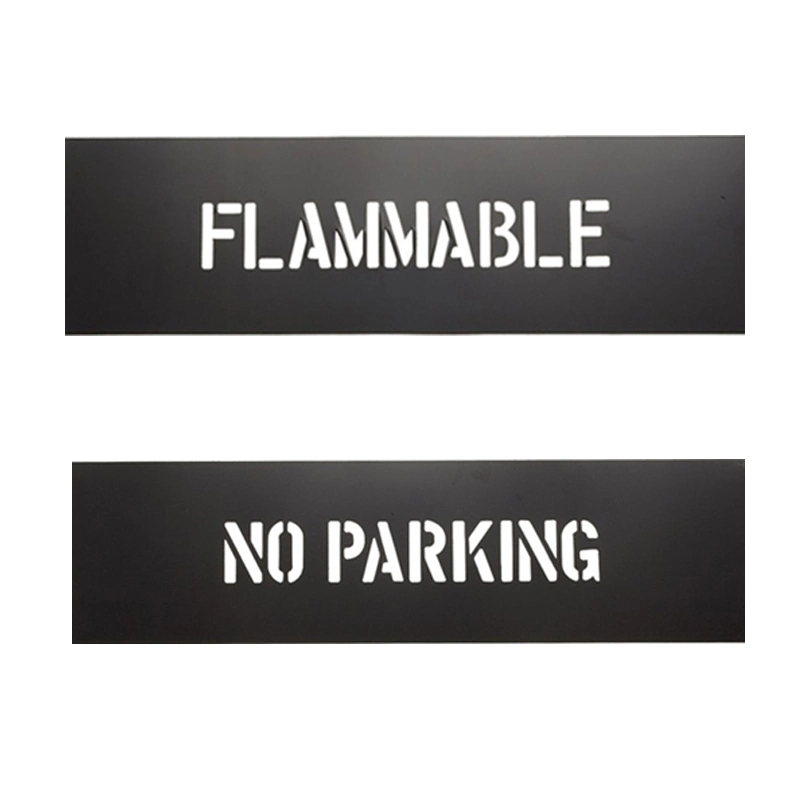 Flammable PVC Stencil Symbol Mark Print Draw Plastic Stencil Black