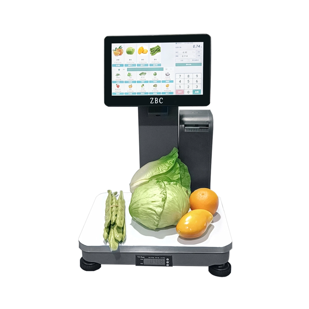 Android POS Cash Register Ai Weighing Scales with Label Printer