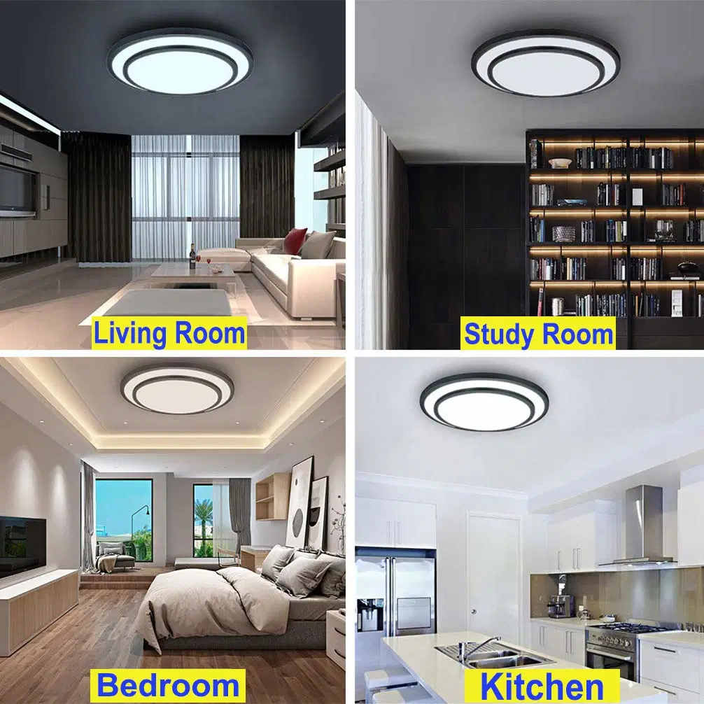 Jlc-L07 Remote Control Dimmable Round LED Ceiling Light Fixture